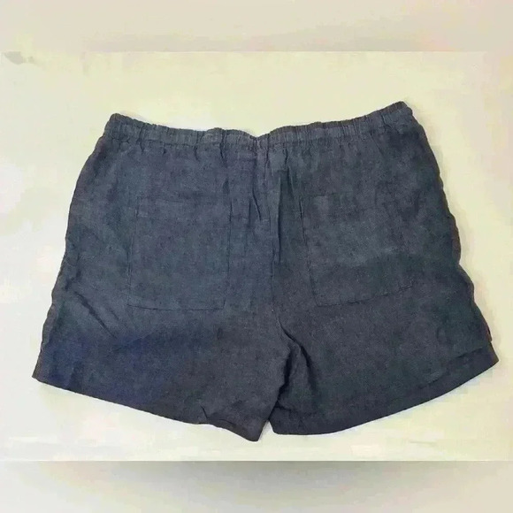 Roots 100% Linen Women’s Navy Blue Comfortable Breathable Shorts size Large - Picture 3 of 8